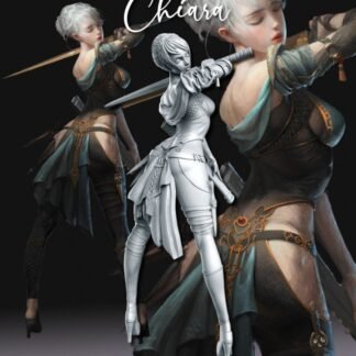 Fantasy Miniature - Chiara - 75mm - Printed
