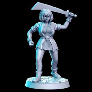 Fantasy Miniature - Orc Sword - Female - Printed