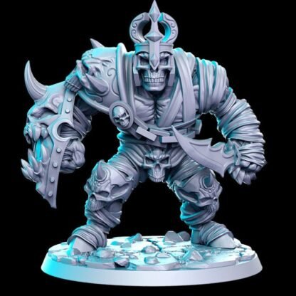 Fantasy Miniature - Mummified Ogre with Sword and Shield - Printed