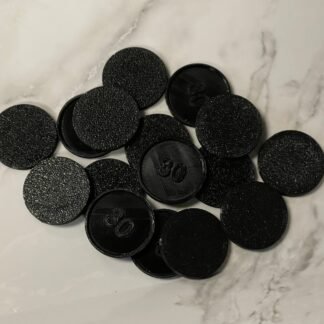 Set of 10 - 30mm Round Plastic Bases for Models, Roleplaying Games Miniatures, Wargaming, and More