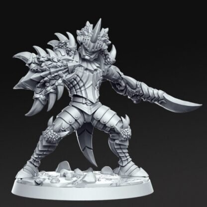 Fantasy Miniature - Azzidesh - Dragon Hunter - Printed