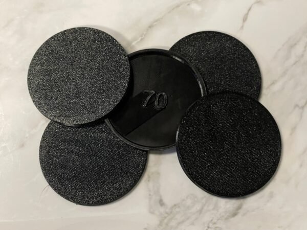 70mm Round Plastic Bases for Models, Roleplaying Games Miniatures, Wargaming, and More