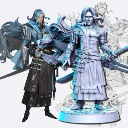 Fantasy Miniature - Semai - Legendary Warrior - Printed