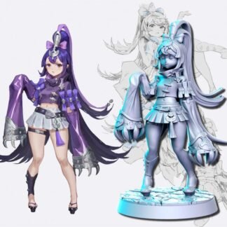 Fantasy Miniature - Mia Mey - Flying Guillotine Wielder - Printed