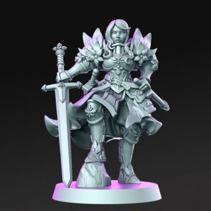 Fantasy Miniature - Angeline - Female Paladin - Printed