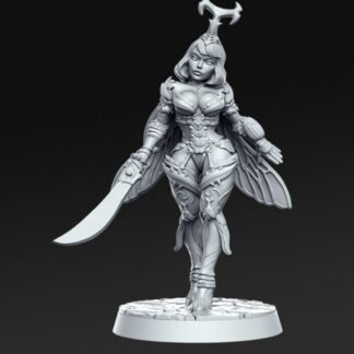 Fantasy Miniature - Nina - Female Hunter - Printed