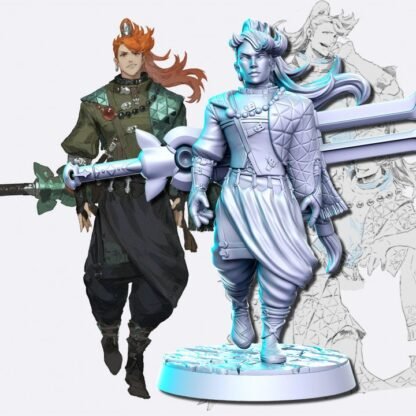 Fantasy Miniature - Saekun - Twinblade Fighter - Printed