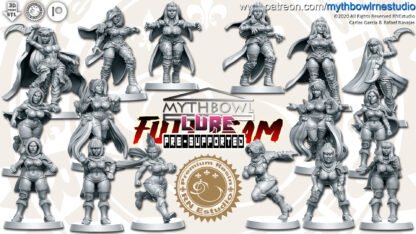 Fantasy Football - "Lure" Dark Elves - Full team, 16 models! - Player P Player/Printed/Basic