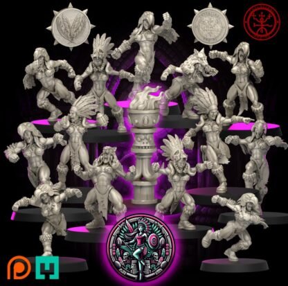 Fantasy Football - The Amazon Primes - Amazons - Full Team, 16 - Unprimed/Unpainted Standard Bases - Image 9