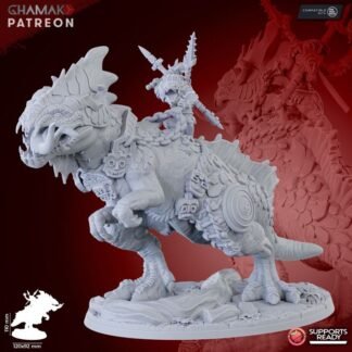 Gek'o Warlock on Spinosaurus  - Ghamak