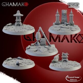 Nezumi Clans Round Bases 50mm - Set of 5 - Nezumi - Ghamak