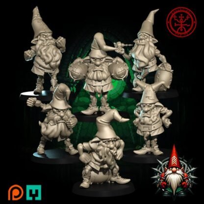 Fantasy Football - Gnome Wrecklers (Gnomes) - Full Team 16 - Unprimed / Unpainted Standard Bases - Image 5