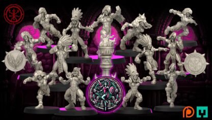 Fantasy Football - The Amazon Primes - Amazons - Full Team, 16 - Unprimed/Unpainted Standard Bases