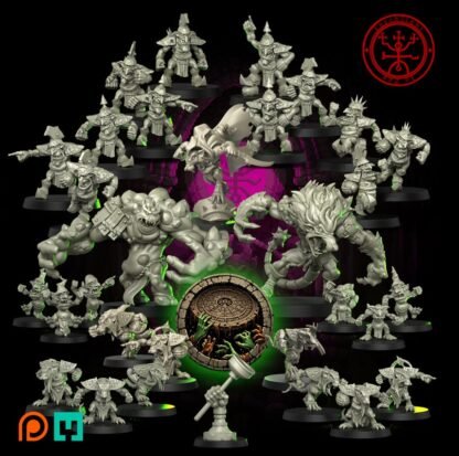 Fantasy Football - The UW - Underworld Alliance - Full Team - Unprimed/Unpainted Standard Bases - Image 10