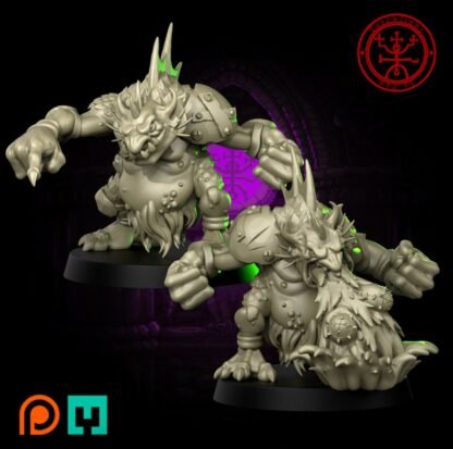 Fantasy Football - Troll - Shrooms of Doom - Snotlings - Unprimed/Unpainted Troll